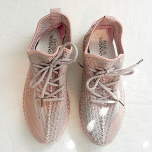Fashion Wanwo Pink Lace Up Mesh Comfort Pull On Sneakers Size 8